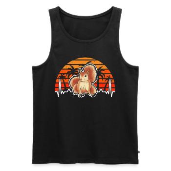 Squirrel Heartbeat - Men's Premium Organic Tank Top - black - Front - Michal (187cm)
