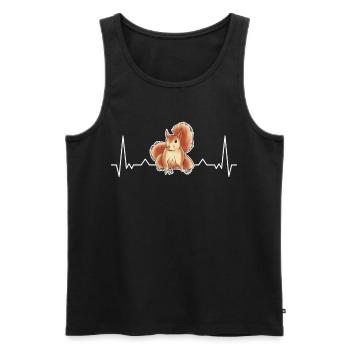 Squirrel Heartbeat - Men's Premium Organic Tank Top - black - Front - Michal (187cm)