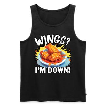 Buffalo Wings Foodie Cuisine Américaine Poulet - Débardeur bio Premium Homme - noir - Devant - Michal (187cm)