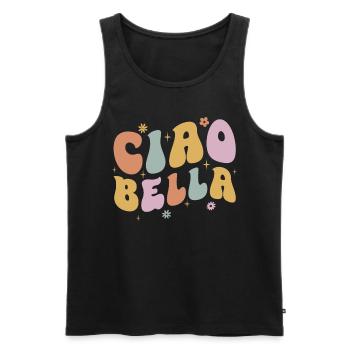 Ciao Bella - Männer Premium Bio Tank Top - Schwarz - Vorne - AI Model Male 178 light (178cm)