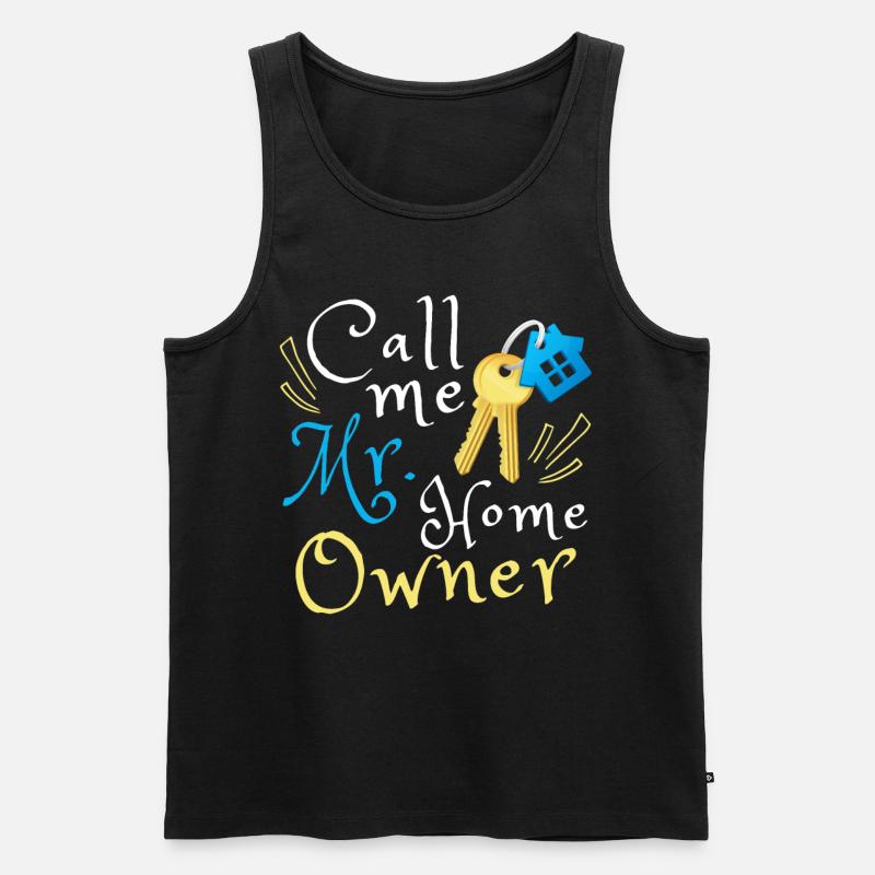 Mr. Home Owner - Männer Premium Bio Tank Top - Schwarz