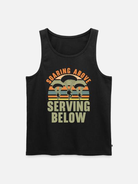Paratroopers Skydiving Skydiving - Men's Premium Organic Tank Top - black