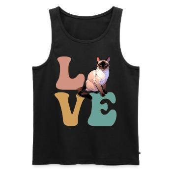 Siamkatze - Männer Premium Bio Tank Top - Schwarz - Vorne - Michal (187cm)