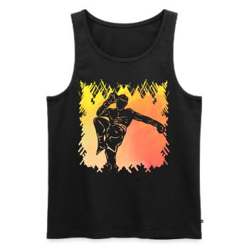 Muay Thaï - Débardeur bio Premium Homme - noir - Devant - AI Model Male 178 light (178cm)