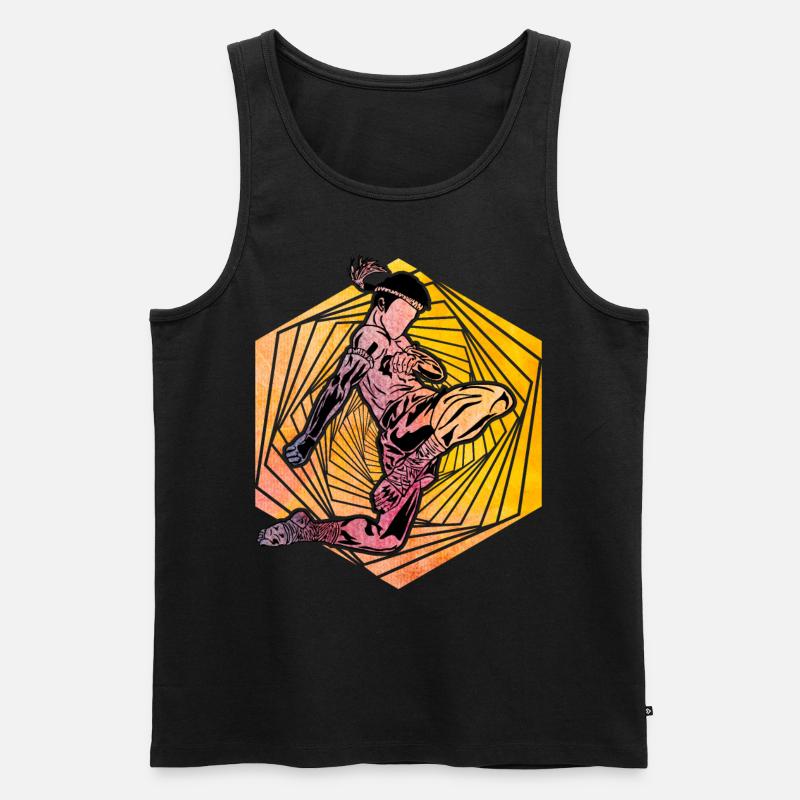Muay Thai - Männer Premium Bio Tank Top - Schwarz