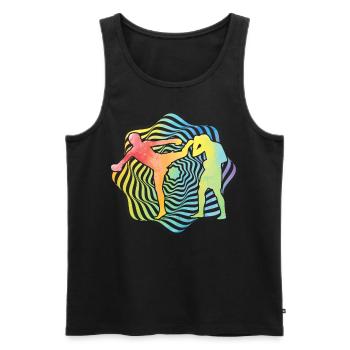 Muay Thaï - Débardeur bio Premium Homme - noir - Devant - AI Model Male 178 light (178cm)