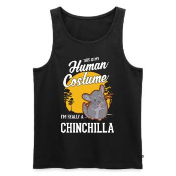 Déguisement Chinchilla Halloween - Débardeur bio Premium Homme - noir - Devant - Michal (187cm)