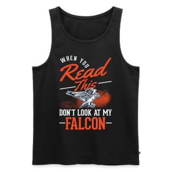 Falke Falkner Turmfalke Falknerei Falkner - Männer Premium Bio Tank Top - Schwarz - Vorne - AI Model Male 178 light (178cm)