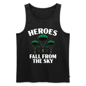 Fallschirmjäger Fallschirmspringen Fallschirmsprin - Männer Premium Bio Tank Top - Schwarz - Vorne - Michal (187cm)