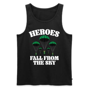 Fallschirmjäger Fallschirmspringen Fallschirmsprin - Männer Premium Bio Tank Top - Schwarz - Vorne - AI Model Male 178 light (178cm)