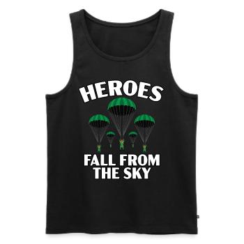 Fallschirmjäger Fallschirmspringen Fallschirmsprin - Männer Premium Bio Tank Top - Schwarz - Vorne - Michal (187cm)
