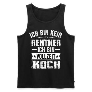 Ich Bin Kein Rentner Ich Bin Vollzeit Koch - Männer Premium Bio Tank Top - Schwarz - Vorne - Michal (187cm)
