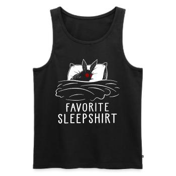 Favorite Sleepshirt - Men's Premium Organic Tank Top - black - Front - AI Model Male 178 light (178cm)