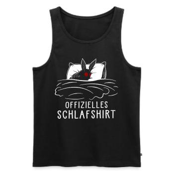 Offizielles Schlafshirt - Männer Premium Bio Tank Top - Schwarz - Vorne - Michal (187cm)