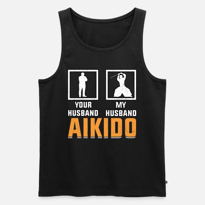 Aikido Ehemann - Männer Premium Bio Tank Top - Schwarz