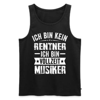 Ich Bin Kein Rentner Ich Bin Vollzeit Musiker - Männer Premium Bio Tank Top - Schwarz - Vorne - Michal (187cm)
