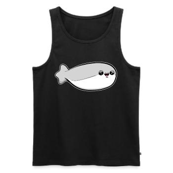 Sacabambaspis Fish Meme - Men's Premium Organic Tank Top - black - Front - AI Model Male 178 light (178cm)