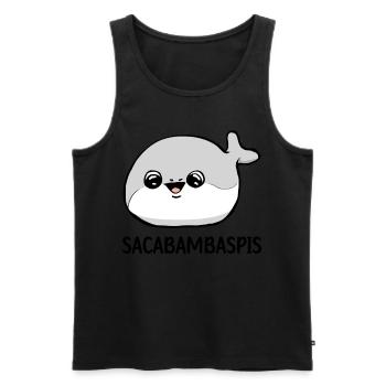 Sacabambaspis Fish Meme - Men's Premium Organic Tank Top - black - Front - AI Model Male 178 light (178cm)