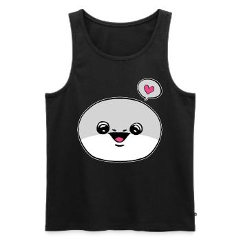 Sacabambaspis Face Fish Meme - Men's Premium Organic Tank Top - black - Front - AI Model Male 178 light (178cm)