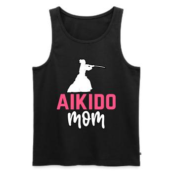 Aikido Mama - Männer Premium Bio Tank Top - Schwarz - Vorne - Michal (187cm)