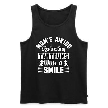 Mom's Aikido redirecting tantrums with a smile - Men's Premium Organic Tank Top - black - Front - Michal (187cm)