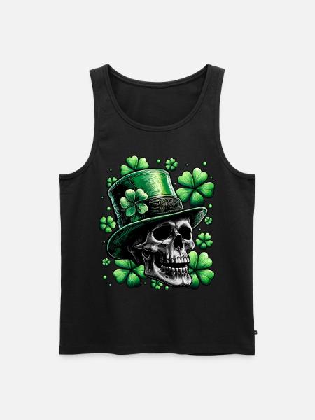Irish Skull - Men's Premium Organic Tank Top - black