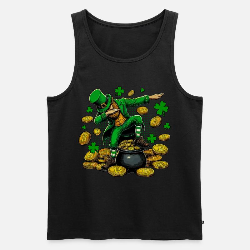 Topf mit Bitcoin - Männer Premium Bio Tank Top - Schwarz