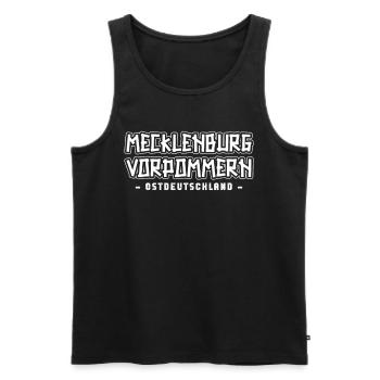 Meckpomm Mecklenburg Vorpommern - Männer Premium Bio Tank Top - Schwarz - Vorne - AI Model Male 178 light (178cm)