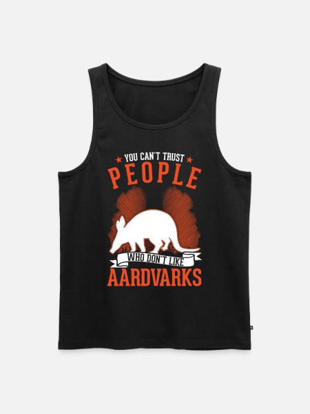 Erdferkel Geschenk Aardvark - Männer Premium Bio Tank Top - Schwarz
