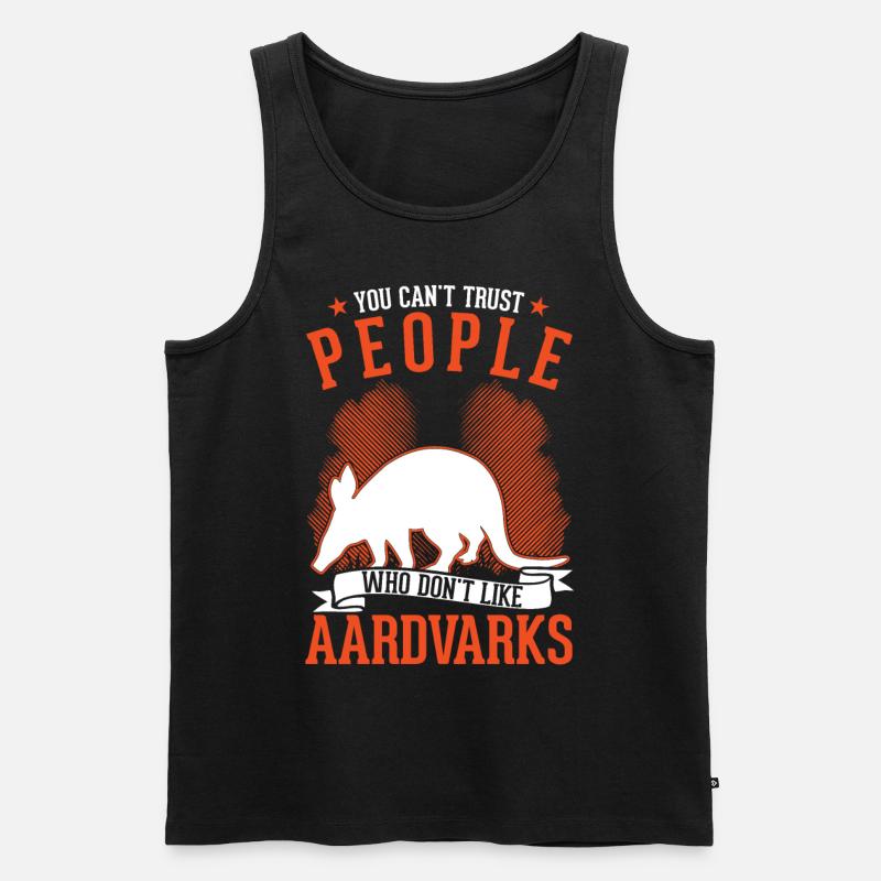 Erdferkel Geschenk Aardvark - Männer Premium Bio Tank Top - Schwarz