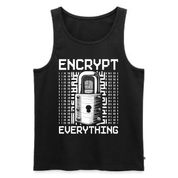 Ethical Hacker Ethischer Hacker Encrypt Everything - Men's Premium Organic Tank Top - black - Front - AI Model Male 178 light (178cm)