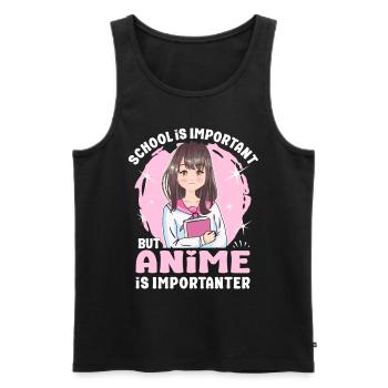 L’anime est plus important Anime japonais Manga Otaku - Débardeur bio Premium Homme - noir - Devant - Michal (187cm)