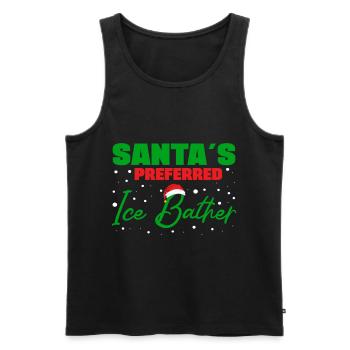 Baignade sur glace Les cadeaux de baigneur de glace préférés du Père Noël - Débardeur bio Premium Homme - noir - Devant - Michal (187cm)