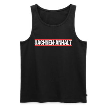 Sachsen Anhalter Sachsen Anhalterin Sachsen Anhalt - Männer Premium Bio Tank Top - Schwarz - Vorne - Michal (187cm)