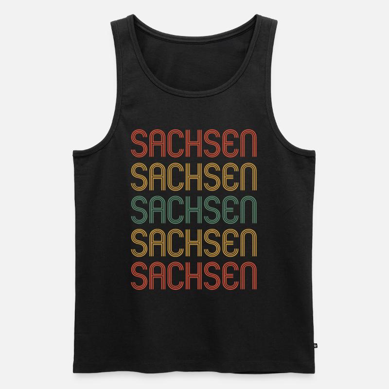 Sachse Sächsin Sachsen - Männer Premium Bio Tank Top - Schwarz