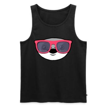 Sacabambaspis Lunettes de soleil Face Fish Meme - Débardeur bio Premium Homme - noir - Devant - AI Model Male 178 light (178cm)