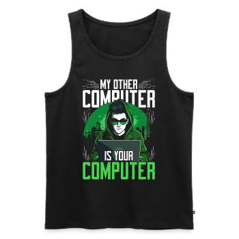 Ethical Hacker My Other Computer Is Your Computer - Men's Premium Organic Tank Top - black - Front - Michal (187cm)
