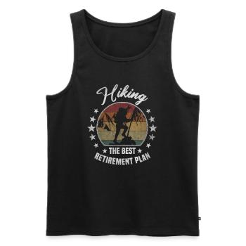 Best Retirement Plan Wandern Rente - Männer Premium Bio Tank Top - Schwarz - Vorne - Michal (187cm)