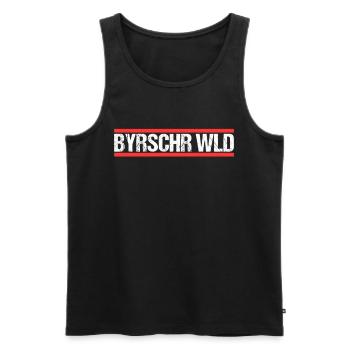 Bayrischer Wald - Männer Premium Bio Tank Top - Schwarz - Vorne - AI Model Male 178 light (178cm)