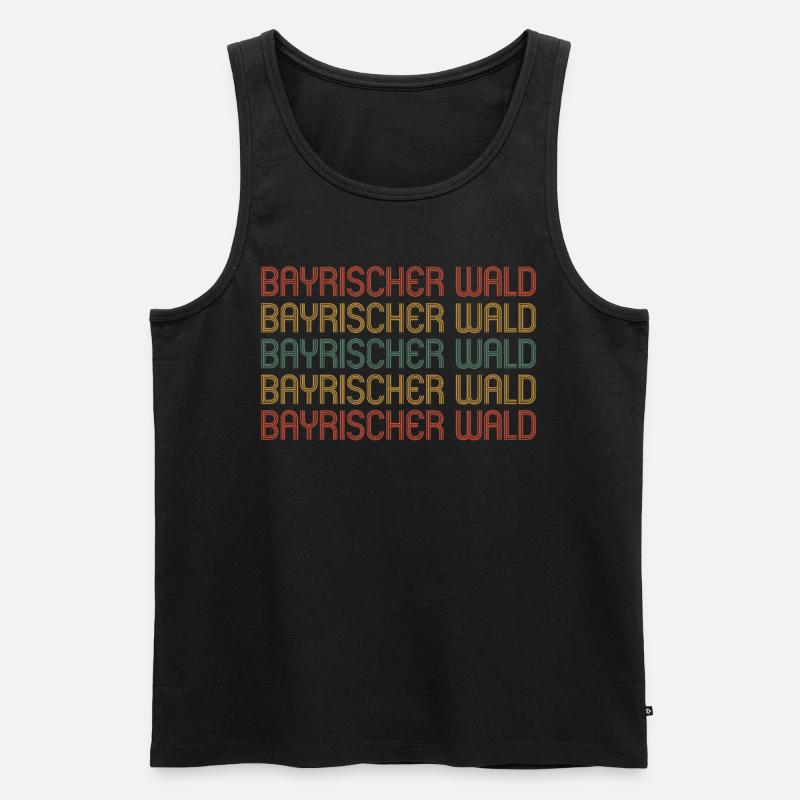 Bayrischer Wald - Männer Premium Bio Tank Top - Schwarz