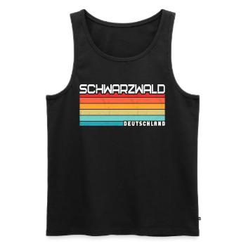 Schwarzwald - Männer Premium Bio Tank Top - Schwarz - Vorne - Michal (187cm)