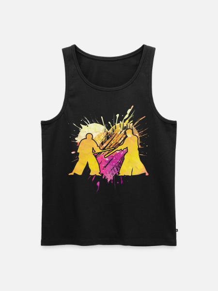 Aikido - Männer Premium Bio Tank Top - Schwarz