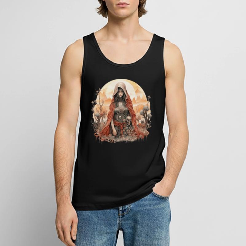 Boho Witch Occult Boho Desert Aestehtic Gothic Wit Männer Premium Bio Tank Top