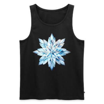 Snowflake Snow Fractals Winter Season Christmas Ho - Männer Premium Bio Tank Top - Schwarz - Vorne - AI Model Male 178 light (178cm)