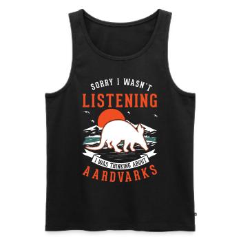 Erdferkel Geschenk Aardvark - Männer Premium Bio Tank Top - Schwarz - Vorne - AI Model Male 178 light (178cm)