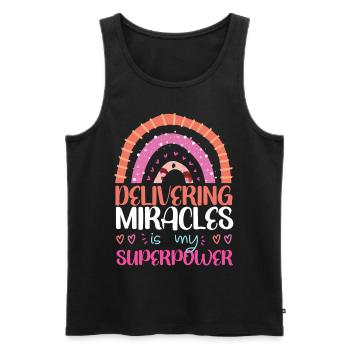 LD Labour And Delivery Nurse - Men's Premium Organic Tank Top - black - Front - Michal (187cm)