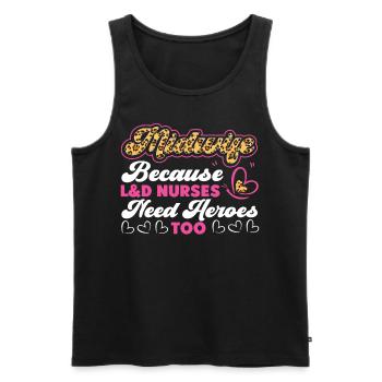 Nurse Midwife Birth Worker Midwife - Men's Premium Organic Tank Top - black - Front - Michal (187cm)