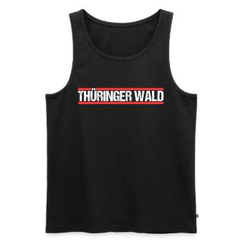 Thüringer Wald - Männer Premium Bio Tank Top - Schwarz - Vorne - Michal (187cm)