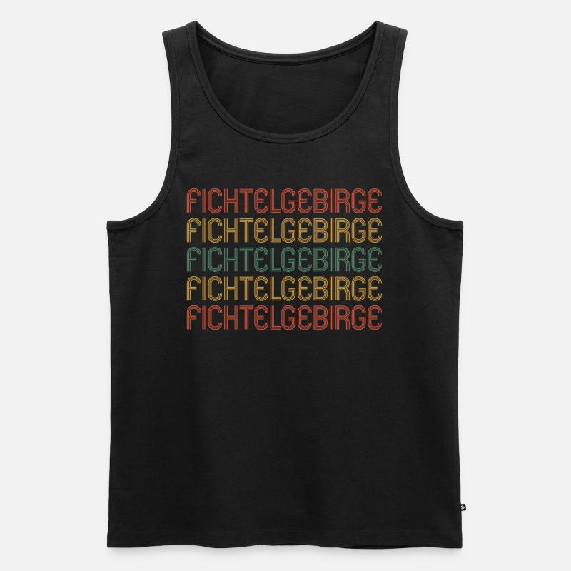 Fichtelgebirge - Männer Premium Bio Tank Top - Schwarz