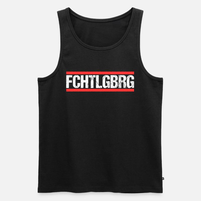 Fichtelgebirge - Männer Premium Bio Tank Top - Schwarz